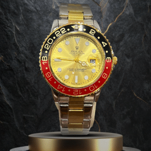 Rolex RB Gold Dial & Silver Gold Chain