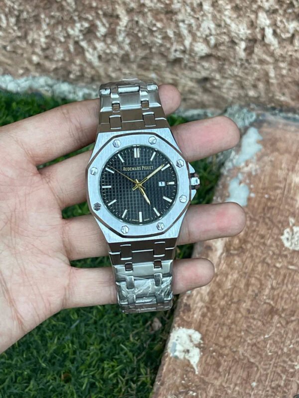 Silver Audemars Piguet With Black Dial - Image 2