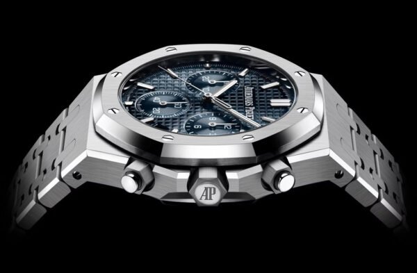 Silver Audemars Piguet Multi Functional With Blue Dial - Image 5