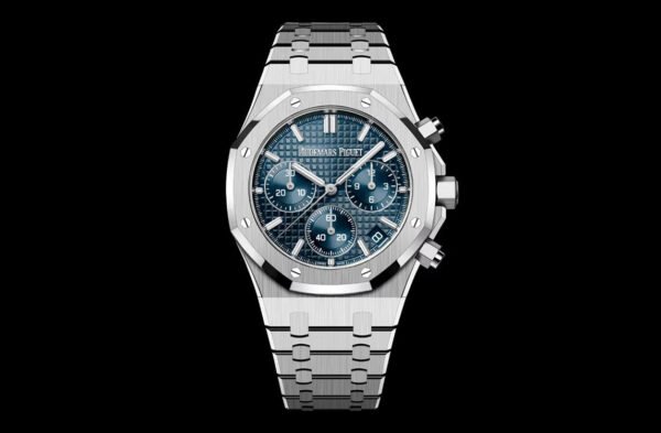Silver Audemars Piguet Multi Functional With Blue Dial - Image 6