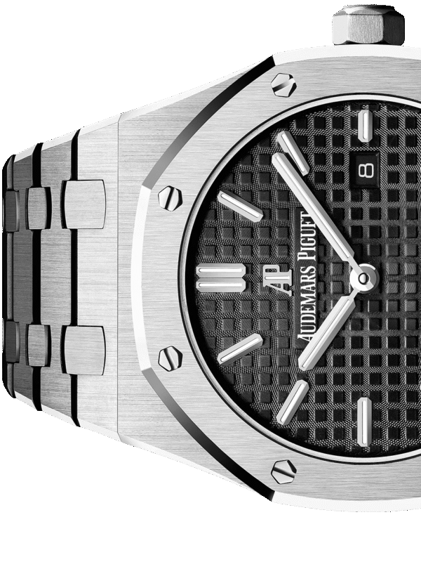 Silver Audemars Piguet With Black Dial - Image 5