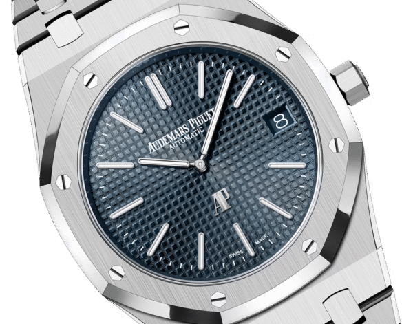 Silver Audemars Piguet With Blue Dial - Image 7