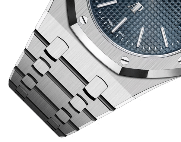 Silver Audemars Piguet With Blue Dial - Image 5