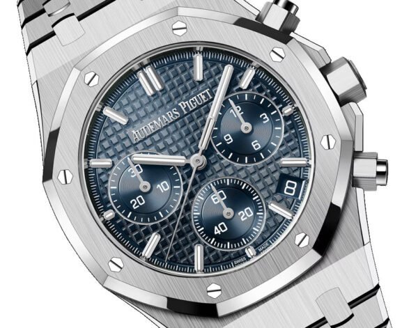 Silver Audemars Piguet Multi Functional With Blue Dial - Image 4