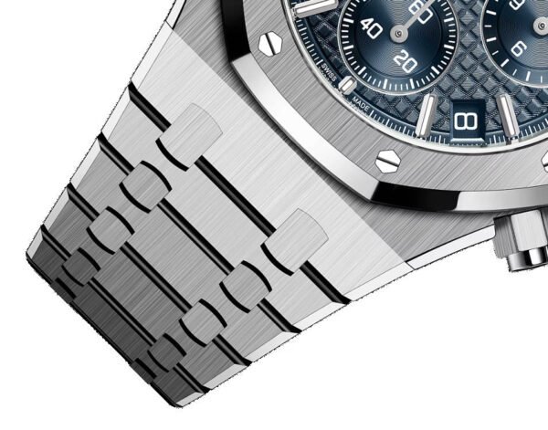 Silver Audemars Piguet Multi Functional With Blue Dial - Image 3